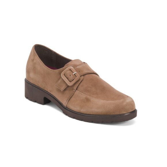 MUNRO Fawn Suede Winslow Munk Strap Comfort Loafers - Picture 1 of 2